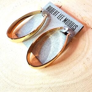 Robert Lee Morris Soho Thick Oval Hoop Earrings